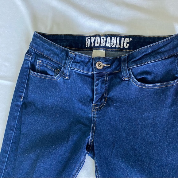 Jeans Stretch Size 11-12 Dark Polyester & Spandex 70%Cotton excellent condition - Picture 6 of 8